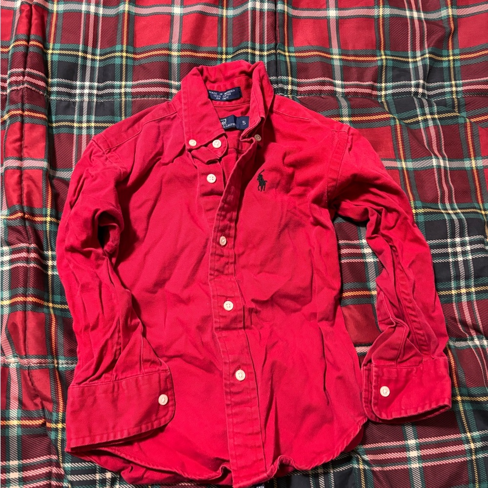 Kids Red Polo Shirt